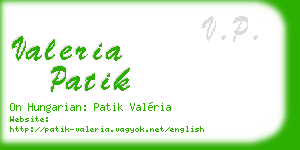 valeria patik business card