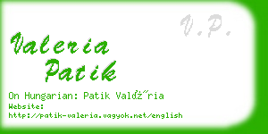 valeria patik business card